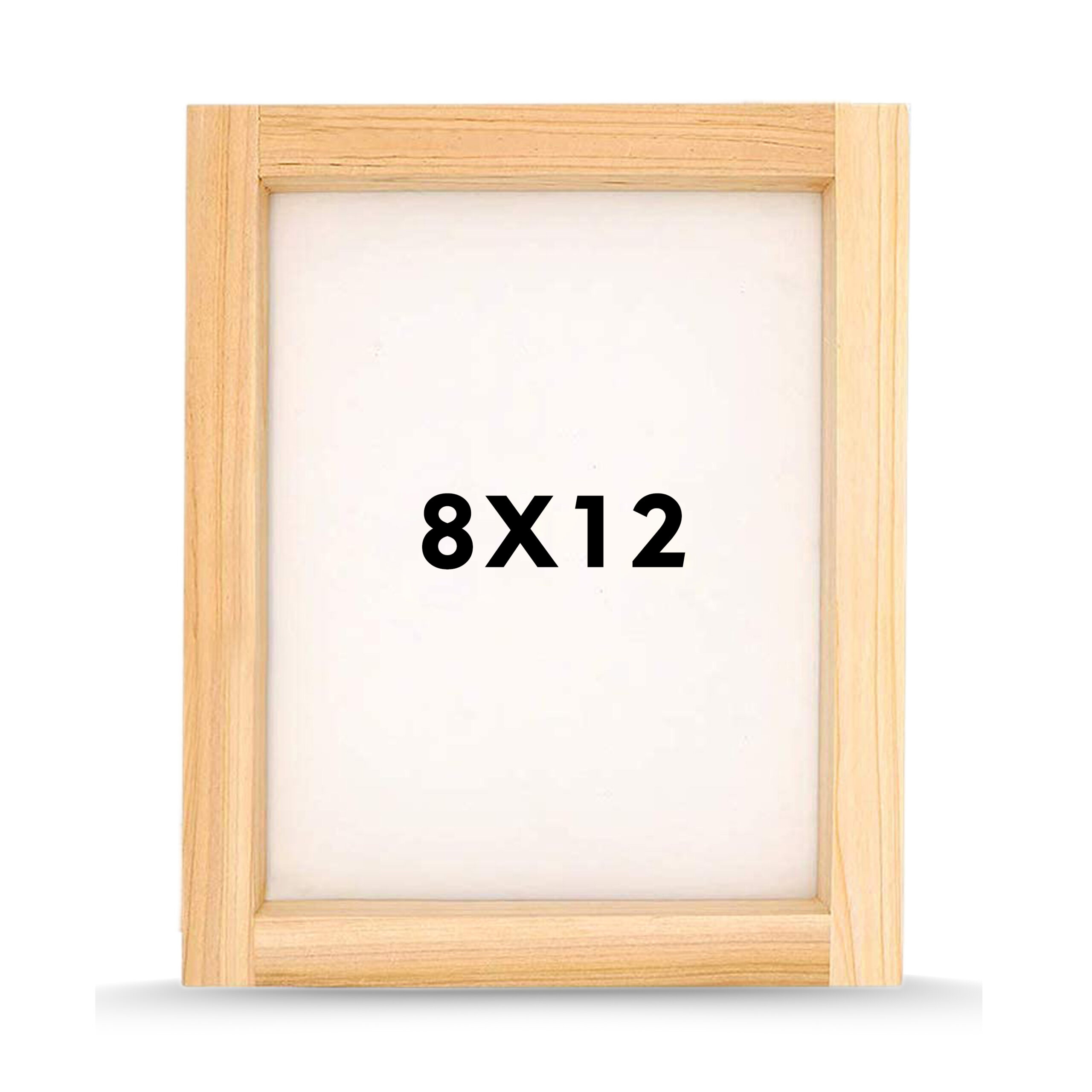 8x12 Inch Wooden Screen Printing Frame with Pre-Stretched 120 Mesh Nylon – Silk Screen Frame for T-Shirt, Fabric & Paper Printing